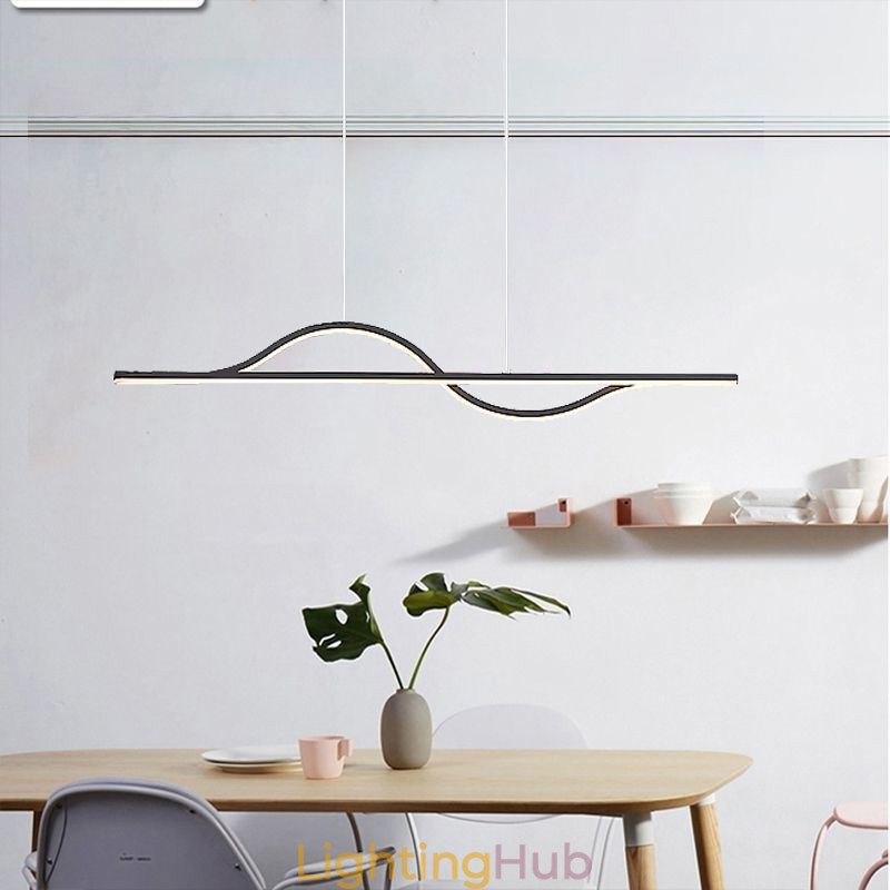 Stylish Pendant Light Aluminum Art Wave Ceiling Lamp
