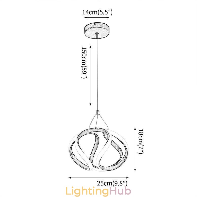 Pendant Light Aluminum Art Small Pumpkin Ceiling Light