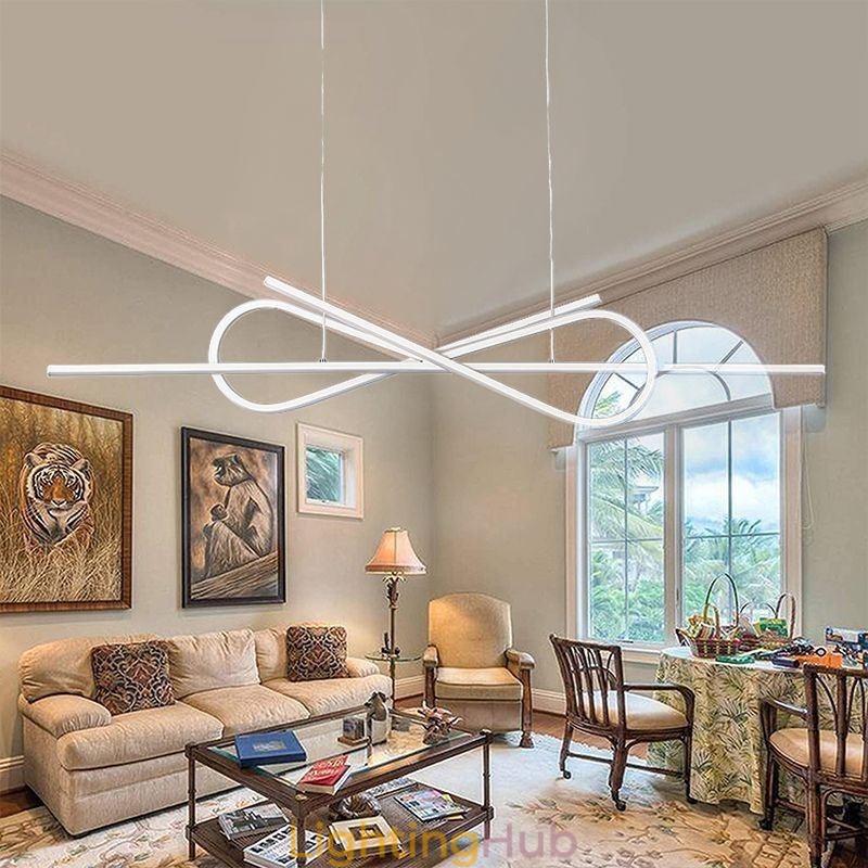 Simple Pendant Light Aluminum Art Bowknot Ceiling Light