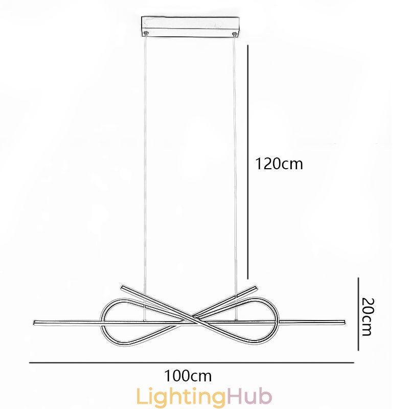 Simple Pendant Light Aluminum Art Bowknot Ceiling Light