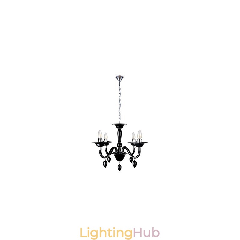 Modern Black Chandelier with 4 light