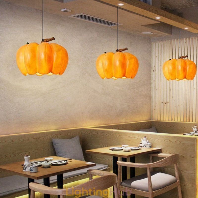 Japanese Retro Pumpkin Pendant Light Creative Ceiling Lights