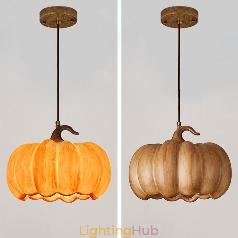 Creative Pumpkin Pendant Light Japanese Retro Ceiling Light Ceiling Lamp