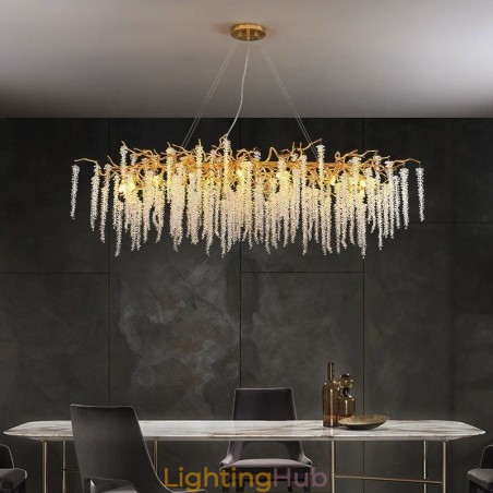 Nordic Pendant Light Golden Branch G9 Glass Chandelier Nordic Pendant Light Golden Branch G9 Glass Chandelier
