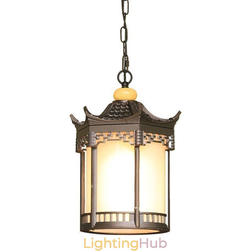 Chinese Outdoor Light Waterproof Hexagon Gazebo Pendant Light
