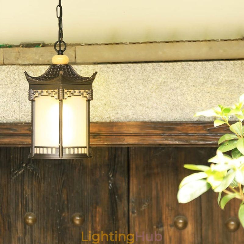 Chinese Outdoor Light Waterproof Hexagon Gazebo Pendant Light