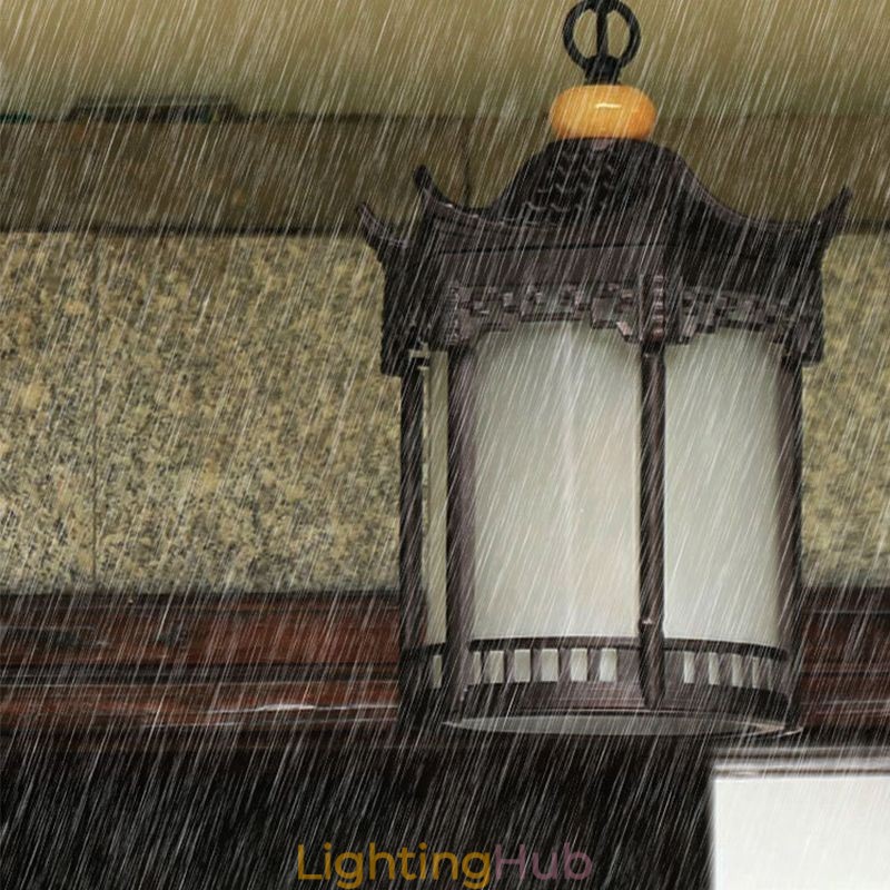 Chinese Outdoor Light Waterproof Hexagon Gazebo Pendant Light