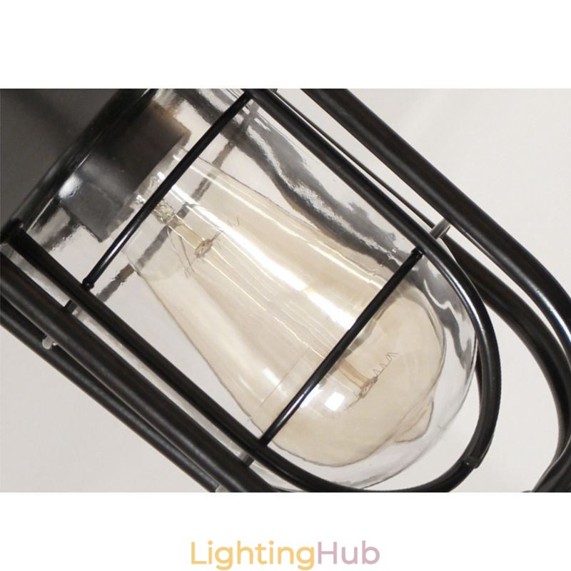 American Retro Outdoor Light Waterproof Birdcage Shape Pendant Light Garden