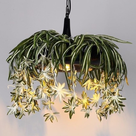 Home Pendant Lamp Industrial Style Artificial Plant Decorated Chandelier Home Pendant Lamp Industrial Style Artificial Plant Decorated Chandelier