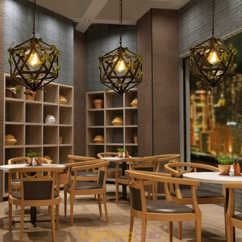 Industrial Vintage Pendant Light Iron Birdcage Pendant Lamp