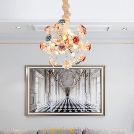 Decorative Pendant Lighting Modern Crystal Flower Chandelier Decorative Pendant Lighting Modern Crystal Flower Chandelier