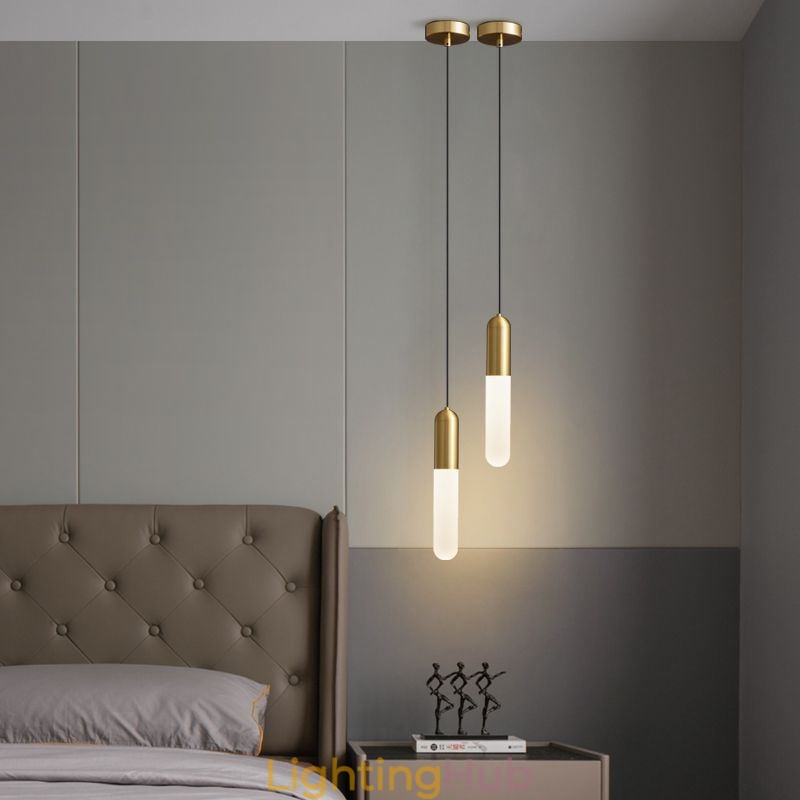Modern Frosted Pendant Light Brushed Pendant Lamp