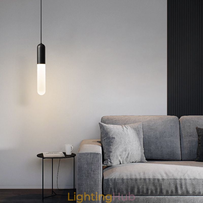 Modern Frosted Pendant Light Brushed Pendant Lamp