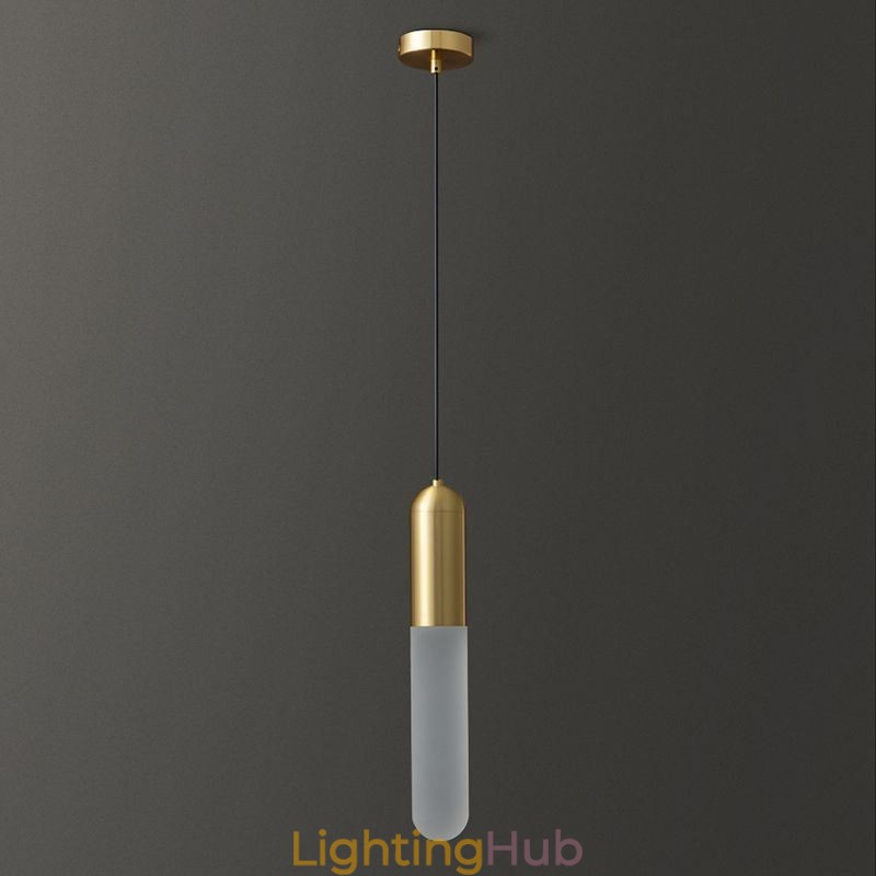 Modern Frosted Pendant Light Brushed Pendant Lamp