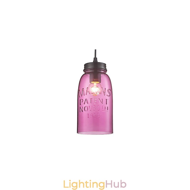 1 Light Modern Glass Pendant Light in Transparent Bubble Design