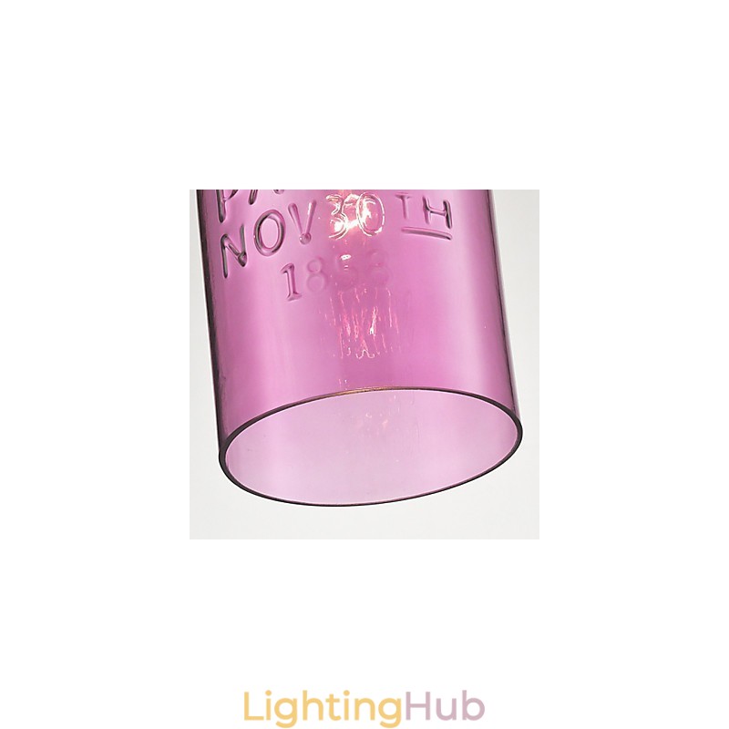 1 Light Modern Glass Pendant Light in Transparent Bubble Design