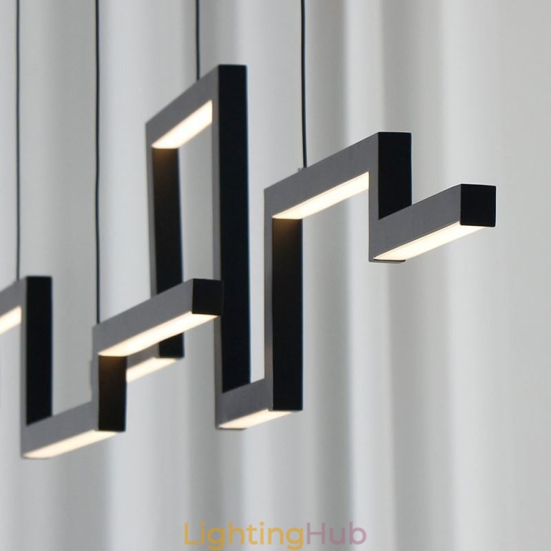 Modern Pendant Light Acrylic Black Chandelier