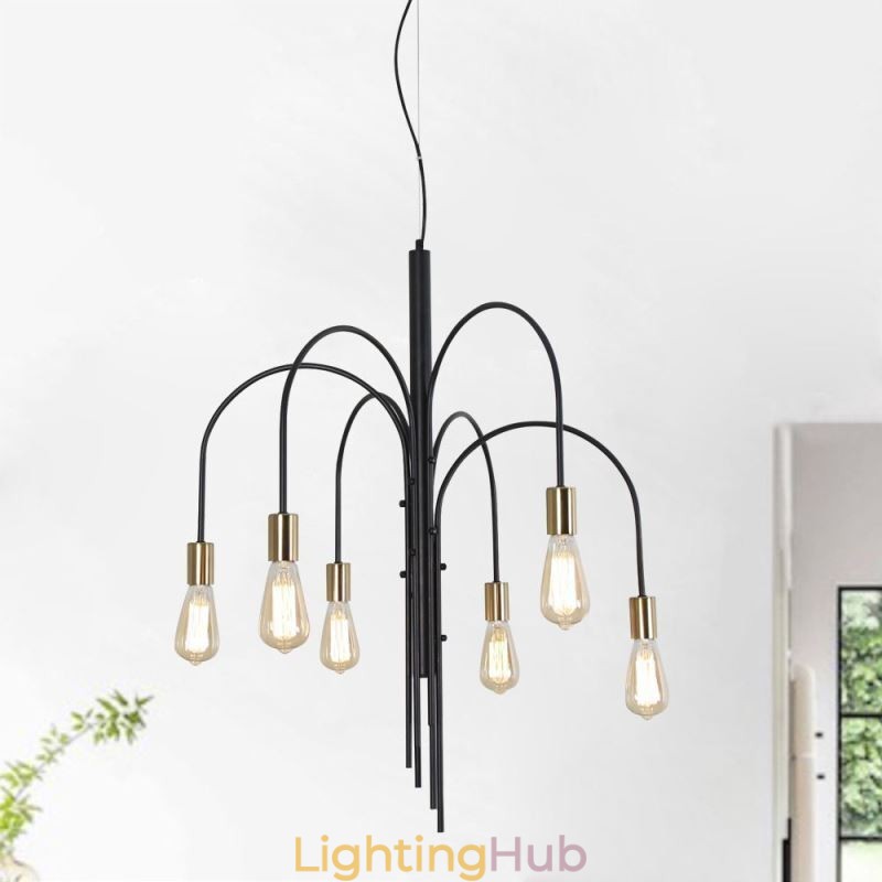 Modern Iron Chandelier Simple Iron Pendant Light