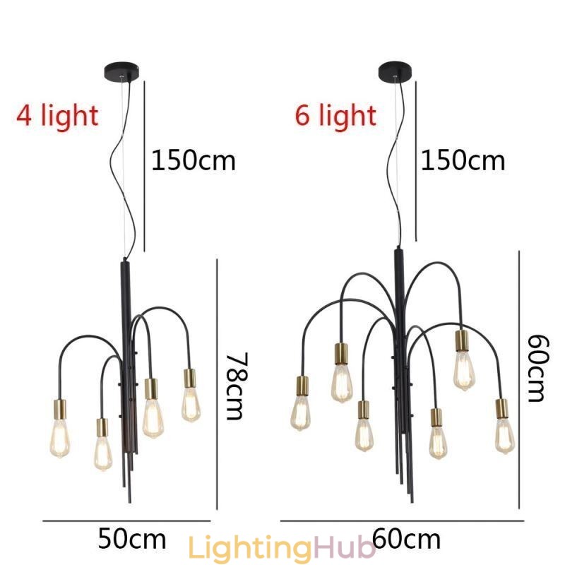 Modern Iron Chandelier Simple Iron Pendant Light