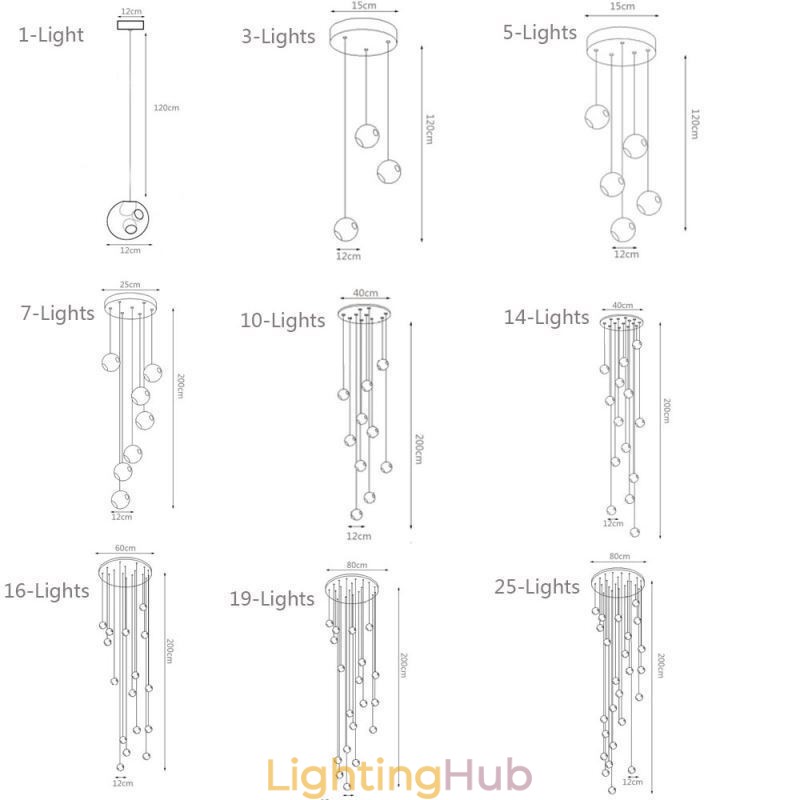 Modern Crystal Ball Pendant Light Colorful Crystal Chandelier (Colorful Style Pls Contact Us)