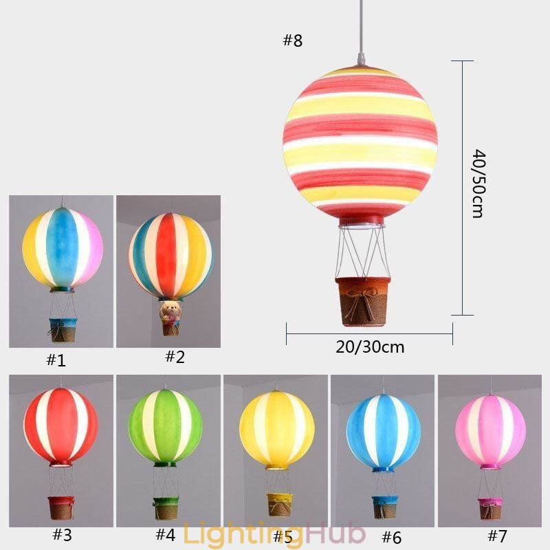 Colorful Hot Air Balloon Pendant Light Acrylic Decoration Light