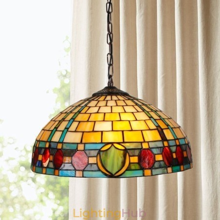 Stained Glass Pendant Light Vintage Hanging Lamp Stained Glass Pendant Light Vintage Hanging Lamp