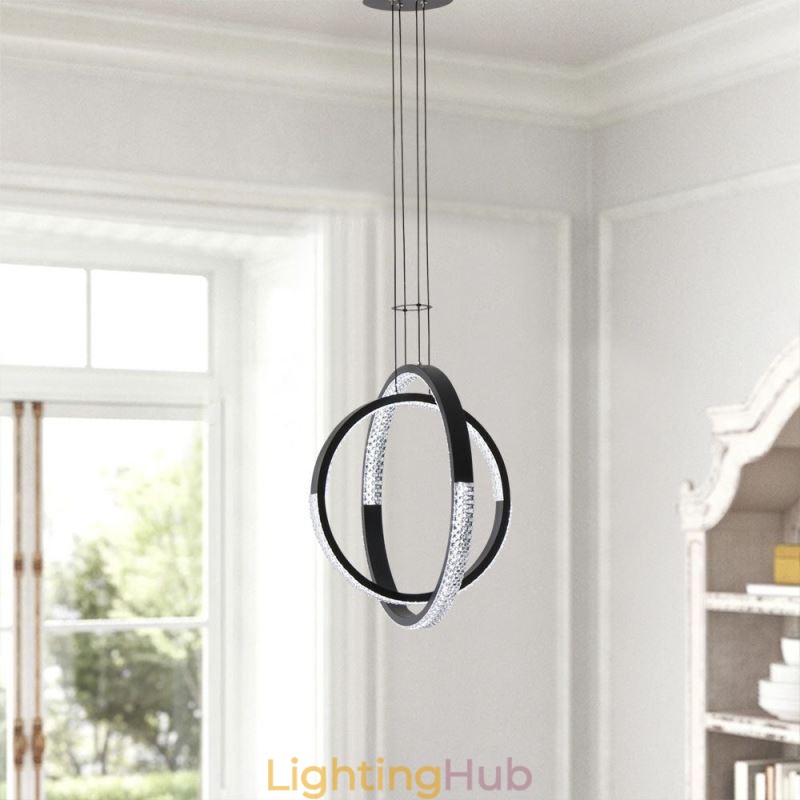 Modern Chandelier 2 Rings Pendant Lighting Dining
