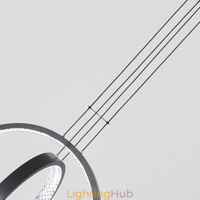 Modern Chandelier 2 Rings Pendant Lighting Dining