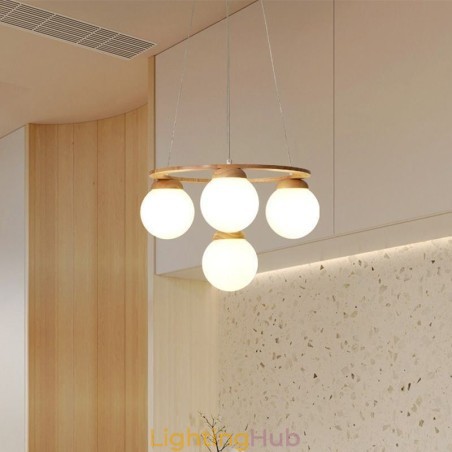 Japanese Wood Chandelier Molecule Pendant Light Japanese Wood Chandelier Molecule Pendant Light