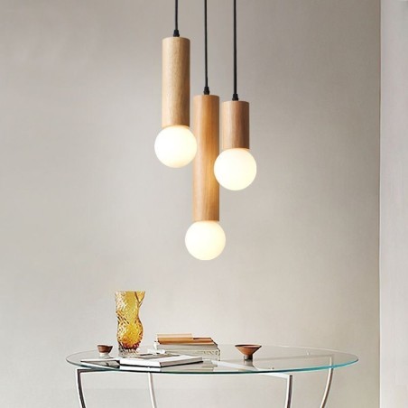 Japanese Wood Pendant Light 3 Lights Hanging Light Japanese Wood Pendant Light 3 Lights Hanging Light