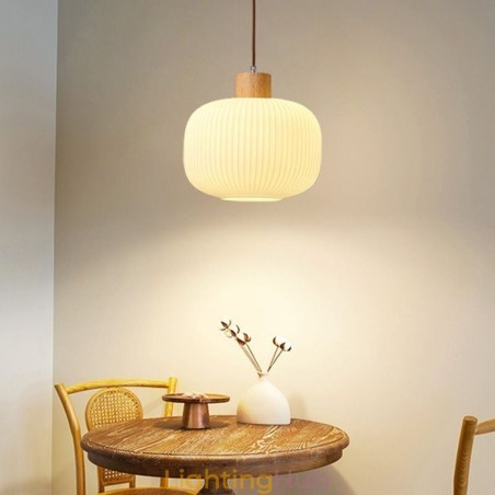 Japanese Wood Pendant Light Glass Lantern Hanging Light Japanese Wood Pendant Light Glass Lantern Hanging Light