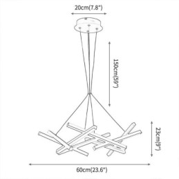Postmodern Chandelier Nordic Tree Branch Pendant Lamp