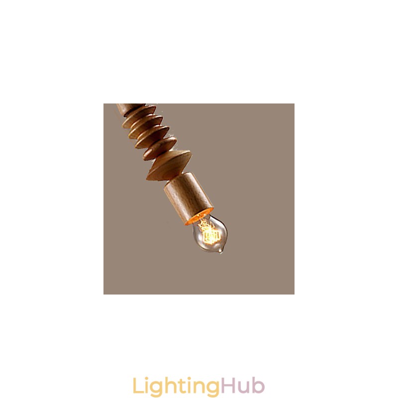 Chandelier Mini Style Traditional Classic Wood Bamboo