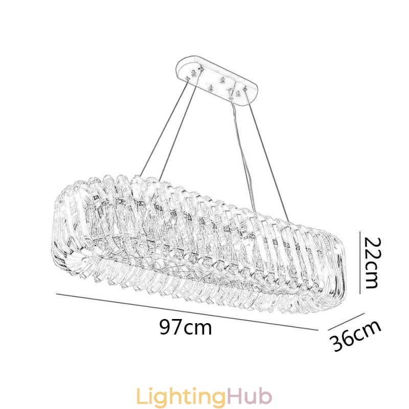 Luxury Glass Pendant Light European Style Chandelier