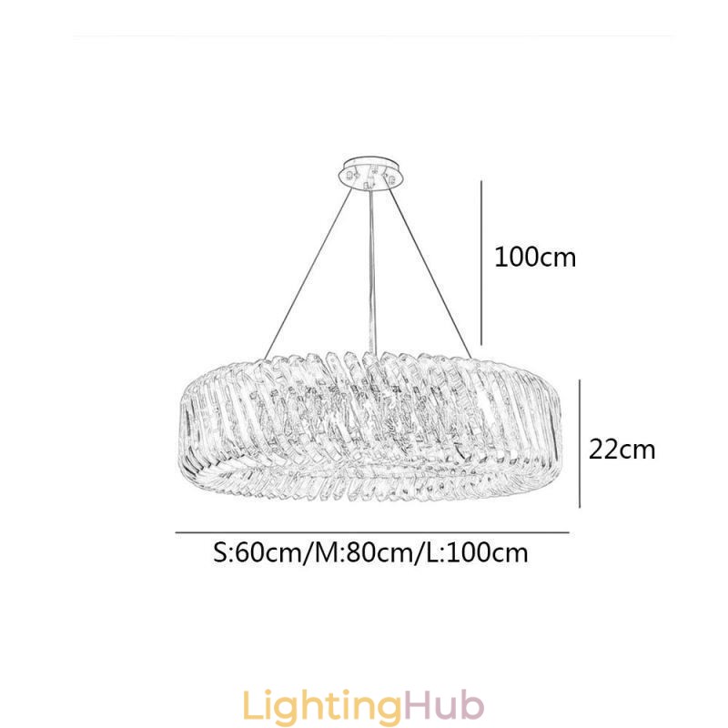 European Pendant Light Round Glass Decoration Hanging Lamp