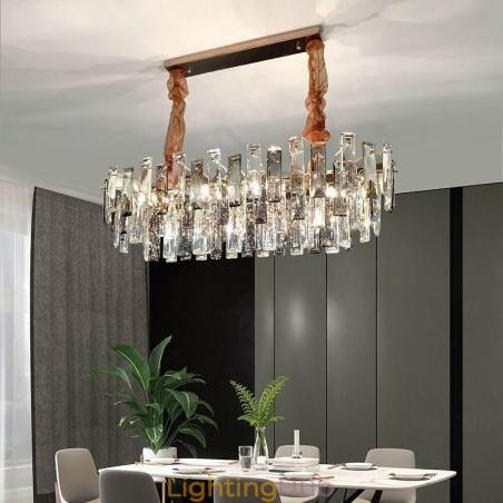 European Glass Chandelier Light Oval Pendant Lamps European Glass Chandelier Light Oval Pendant Lamps