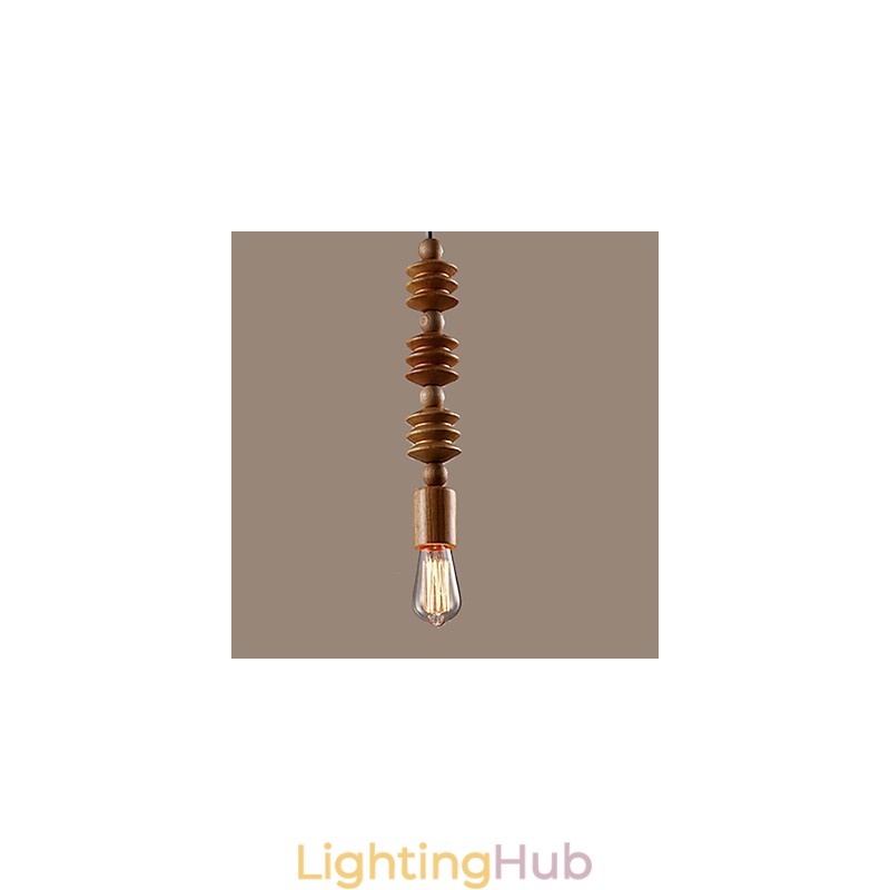 Chandelier Mini Style Traditional Classic Wood Bamboo