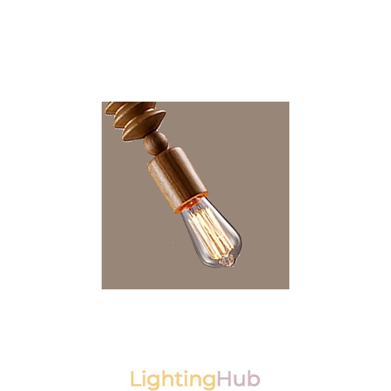 Chandelier Mini Style Traditional Classic Wood Bamboo