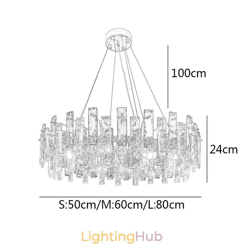 Luxury Glass Chandelier European Style Pendant Light