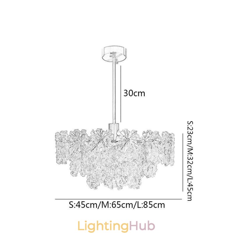 Luxury Pendant Light Home Décor Glass Chandelier Living