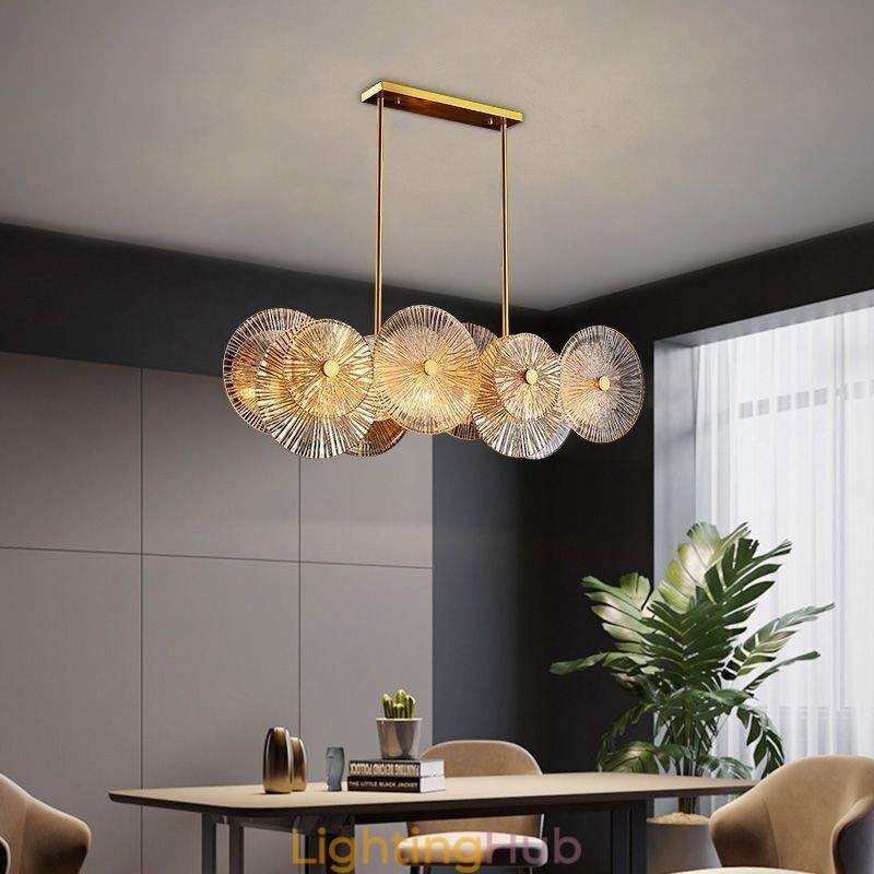 Modern Spark Disc Chandelier Firework Glass Pendant Lamp Home Decor Lighting