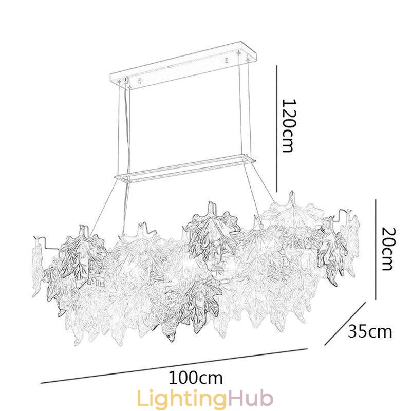 Maple Leaf Pendant Light Home Decor Glass Lighting