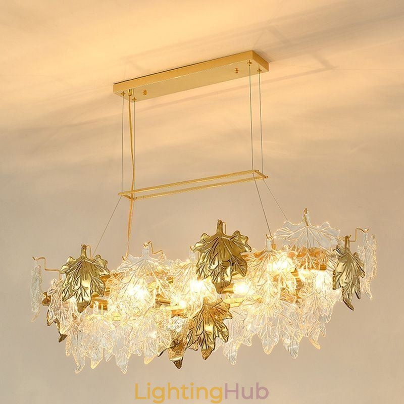 Maple Leaf Pendant Light Home Decor Glass Lighting