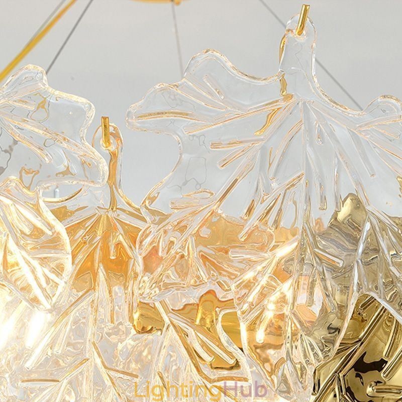 Maple Leaf Pendant Light Home Decor Glass Lighting