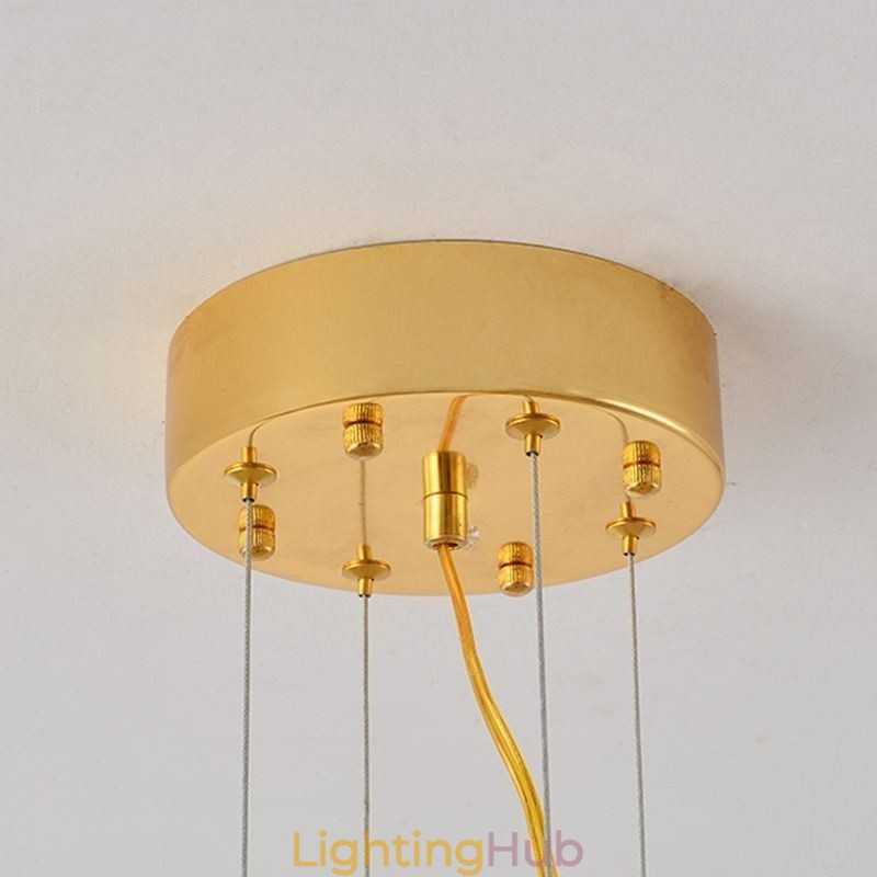 European Glass Hanging Light Fan Shaped Art Chandelier