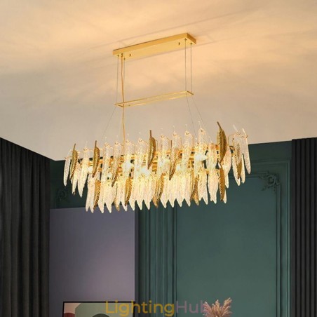Artistic Glass Chandelier Feather Oval Pendant Light Artistic Glass Chandelier Feather Oval Pendant Light