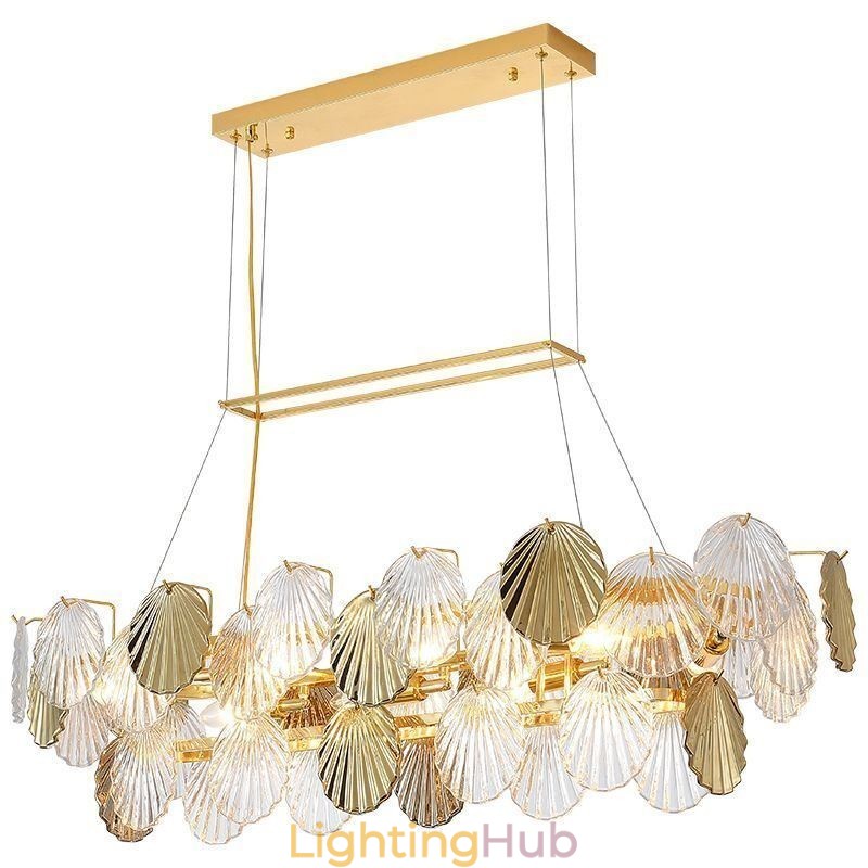 Luxury Glass Chandelier Fashion Lamp Shell Shape Glass Hanging Lamp