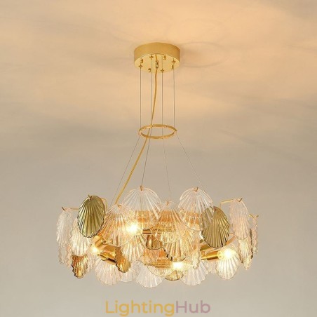 Modern Shell Glass Chandelier Lights Dining Modern Shell Glass Chandelier Lights Dining