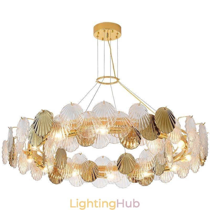 Modern Shell Glass Chandelier Lights Dining