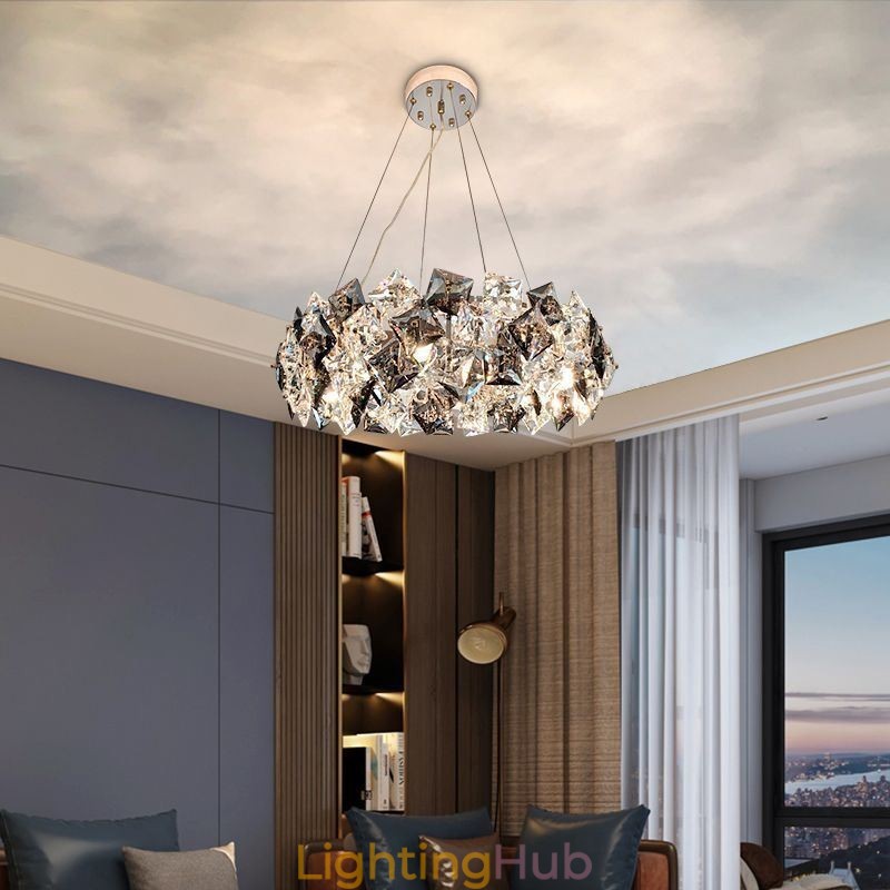 Light Luxury Glass Chandelier Modern Minimalist Pendant Lamp Living